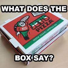 What Does The Box Say Get It Oh Jet S Pizza Is So Punny Jetspizza Jets Pizza Sayings Punny