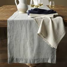 Washed Linen Table Runner On Williams Sonoma Linen Table Runner Washed Linen Linen Napkins