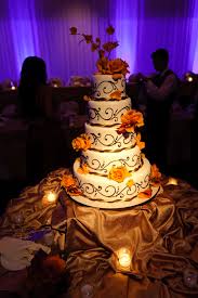Our Wedding Cake Thanks To Oak Mill Bakery Whipped Cream With Orange Clown Roses Orange Orchid Branch As The Top Flower Cake Cake Decorating Cake Design