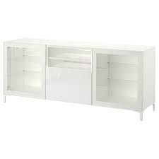 Havsta Glass Door Cabinet With Base Gray Clear Glass 47 5 8x14 5 8x52 3 4 Ikea Tv Storage Glass Cabinet Doors Ikea