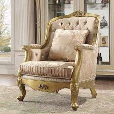 Traditional Chair In Green Fabric Traditional Style Homey Design Hd 663 Traditional Chairs Sofa And Loveseat Set Formal Living Room Sets