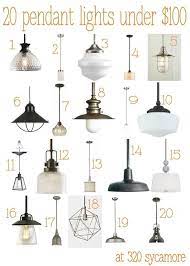 20 Great Pendant Lights Under 100 Kitchen Lighting 320 Sycamore Home Lighting Lights Home Decor