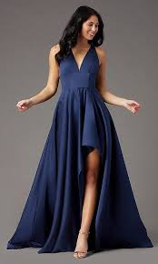 V Neck High Low Promgirl Prom Dress With Pockets In 2020 With Images Prom Dresses Prom Dresses With Pockets Prom Girl