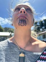 I wanted to share a photo. I was privileged to reveal my moko kauae  yesterday. And here she is in all her beauty