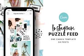 Download the canva desktop app. Instagram Puzzle Feed Template Creative Canva Templates Creative Market