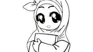 Jom download himpunan contoh gambar mewarna kartun muslimah. 69 Gambar Anak Perempuan Animasi Hitam Putih Terbaru Cikimm Com