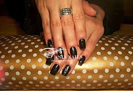 Ania Nails Stylizacja Paznokci Czarne Paznokcie Zelowe Ze Zdobieniem