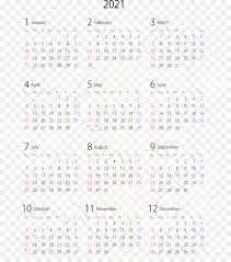 Monthly and weeekly calendars available. 2021 Yearly Calendar Printable 2021 Yearly Calendar Template 2021 Calendar Png Download 2652 3000 Free Transparent 2021 Yearly Calendar Png Download Cleanpng Kisspng