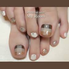 秋 冬 フット チェック ミディアム my roomのネイルデザイン no 1215655 ネイルブック つま先ネイルデザイン 足の爪 ネイル