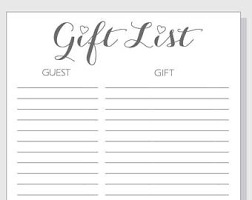 After the tags have been created, you have a printable gift tag template that is ready to be there are hundreds of single words and phrases out there for free on the internet, and in books. Diy Gift List Printable Calligraphy Script Font Bridal Shower Wedding Graduation Event Generic With Clear And Pink Hearts Downloads 665701 Free Script Font Style