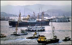 Index113 1950 1959 Victoria Harbour Merchant Navy British Hong Kong