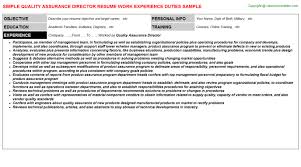 Software tester resume samples examples qa. Quality Assurance Director Resume Sample