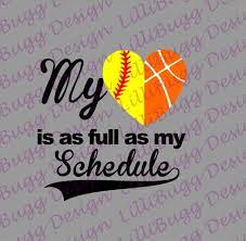 My Heart Is Full Baseball Or Softball Basketball Svg And Eps Etsy In 2021 Sports Mom Quotes Softball Quotes Softball Backgrounds