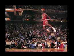 Michael jordan of the chicago bulls attempts a dunk during the 1988 slam dunk contest on february 6, 1988 at chicago stadium in chicago, illinois. Michael Jordan