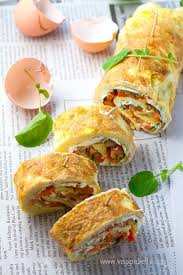 Whoa Omelet Roll Ups With Fried Potatoes Cream Cheese Watercress And Peppers Delightful And Delicious Food Recipes Brunch Recipes