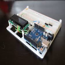 Arduino Breadboard Holder For Lcd Arduino Uno And 830 Tie Breadboard By Jidiparts Arduino Useful 3d Prints 3d Printing Diy