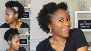 Gel the hair and make it messy. 4 Super Quick On The Go Hairstyles Without Using Gel On Short 4c Natural Hair Mona B Youtube