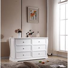 If it's coastal chic or cottage quaint style you long for, this whitewashed dresser invites you to go to town. Evelyn Carved Chest Of 6 Drawers Dresser In White Buy Tallboys Dressers 102465