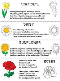 Flower Poems Poem Pile Flower Poem Kids Poems Preschool Songs