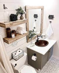 Farmhouse Homes On Instagram This Bathroom Gets A 10 10 From Us What Do You Think Rate T Small Bathroom Decor Bathroom Decor Farmhouse Bathroom Decor