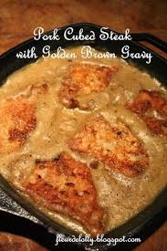 Pork Cubed Steak With Golden Brown Gravy Pork Cube Steak Recipes Pork Cutlet Recipes Pork Cube Steaks