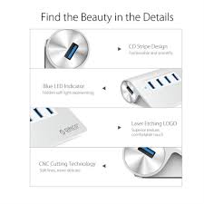 Orico M3h4 New Mac Design Mini High Quality High Speed Aluminum 4 Port Usb 3 0 Hub With Date Cable In Usb Hubs From Computer Office Usb Hub Usb Soft Lighting