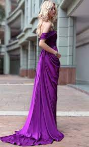 The robe is made with bridal satin, organza and beaded embroidery. Elegant Evening Gowns In Purple Royal Purple Elegant Evening Dress Evening Gowns Elegant Evening Dresses Elegant Gorgeous Dresses
