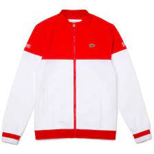 Richard smith creative & design: Veste Zippee Lacoste Sport X Novak Djokovic Rouge Blanc Extreme Tennis