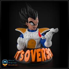 Resurrection 'f', the newly revived frieza tells sorbet that by only training for 4 months he can unlock his dormant power and reach a power level of 1,300,000 in his first form, which means scouters can also give readings of over a million. Download Stl File Vegeta Over 9000 Design To 3d Print Cults