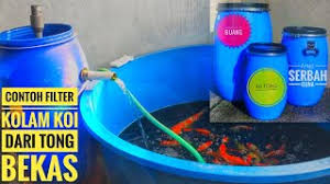 Galeri dan foto kolam koi infoikan.com sudah tahu berapa kedalaman kolam ikan koi? Contoh Filter Kolam Koi Dari Tabung Bekas Youtube