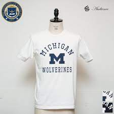 michigan michigan m wolverines c n s s 6 6oz オールドプリントt audience プリント tシャツ レディース