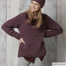 En hiver, le pull tricoté est la pièce indispensable de notre garde robe. Pull Femme Automne Hiver Modeles Patrons Katia Com