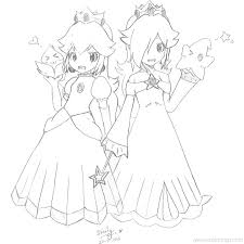 This is for one machine cut decal with. Rosalina Coloring Pages With Princess Peach Xcolorings Com