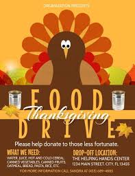Thanksgiving Templates Food Drive Flyer Food Drive Thanksgiving Templates