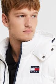 Tommy Jeans gewatteerde winterjas ALASKA van polyester white
