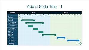 Blue Two Year Gantt Chart