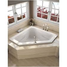 Five bathing technologies offer unique experiences with real benefits. Jacuzzi J5t6060bcxxxxw White Signature 60 Corner Soaking Bathtub With Tiling Flange Center Drain