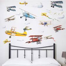 Check out the trend's latest designs and innovations. Amazon Com Watercolor Airplane Wall Decals Removable Wall Stickers For Nursery Playroom Kids Bedroom Decoration Aircrafts Theme Boys Bedroom Wall Decoration Airplane 9 8 X 18 X4pcs Baby