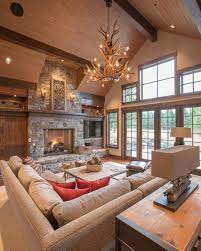 34 Best Lodge Living Room Decorating Ideas Cabin Living Room Lodge Style Living Room Mountain Home Interiors