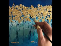 This unique technique has beautiful results and doesn't tak. Adding Gold Leaf In Oil Painting With 5 Easy Steps Tropic Drawing