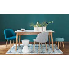 Tapis A Poils Courts En Tissu Bleu 140 X 200 Cm Nordic Maisons Du Monde Table A Manger Extensible Table Salle A Manger Deco