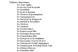 Siapa soal psikotes yang disusun dengan komprehensif? Soal Dan Kunci Jawabannya