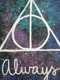 The deathly hallows are not dangerous or threatening. Mixed Media Collage Harry Potter Deathly Hallows Always Inspired Abstract Painting Art Collectibles