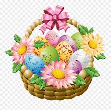 Walking relaxing bike, concept ride bicycle with spring blossom flower in basket steering wheel isolated on white, flat. Easter Basket With Easter Eggs And Flowers Png Picture Easter Basket Transparent Background Clipart 32774 Pinclipart