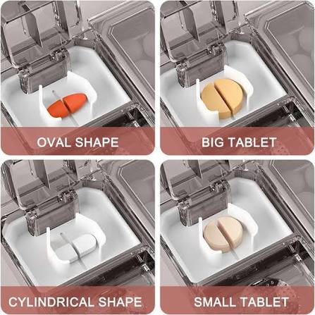 ✨ Tu medicamento organizado y fácil de tomar ✨ ¿Te cuesta partir las  pastillas o llevar tus medicamentos cuando sales? 😩 El Pastillero con triturador  3 en 1 te permite guardar, cortar