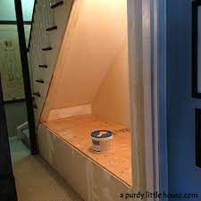 Under The Stairs Book Nook Finishing Basement Basement Renovations Under Stairs Nook