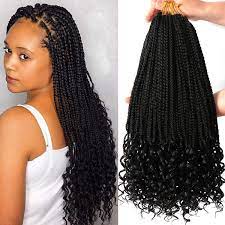 Curly braid hairstyles black is the best hairstyle to try now! Amazon Com 7 Packs 18 Inch Crochet Box Braids Hair With Curly Ends Prelooped Goddess Box Braids Crochet Hair Braiding Hair Crochet Braids Hair For Black Women 18 Inch 7 Packs 1b