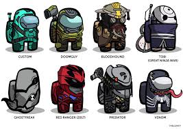 Among Us Custom Skins By Fiqllency On Deviantart