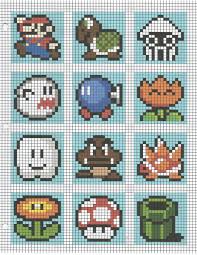 Mario Bros Cross Stitch Patterns Stitch Patterns Pixel Crochet