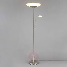 Led Deckenfluter Ragna Mit Leselicht Nickel Matt Kaufen
